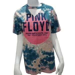 NWOT PINK FLOYD BAND TEE TIE-DYE CHOKER TEE SIZE LARGE